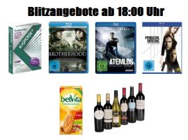 [AMAZON BLITZANGEBOTE AM 30. August ab 18:00 Uhr] Die Blitzangebote im Preisvergleich: Kaspersky Internet Security, Blu-rays, Kekse und Weinpaket