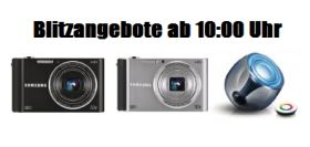 [AMAZON BLITZANGEBOTE AB 10:00 UHR] Die Blitzangebote im Preisvergleich: Samsung Digitalkamera mit 16 MP in schwarz oder silber und Philips LivingColors Leuchte