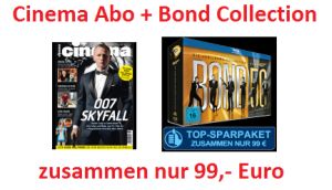 [JAMES BOND vs. CINEMA ABO] Wieder da! Jahresabo der Zeitschrift Cinema und dazu die James Bond Blu-ray Collection zusammen nur 99,- Euro!