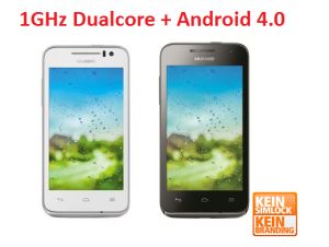 [NOTEBOOKSBILLIGER] Ab 10:00 Uhr: Android 4.0 Dualcore Smartphone Huawei Ascend G 330 in weiss oder schwarz für je nur 149,- Euro!