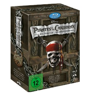 [AMAZON] Nochmal billiger! Pirates of the Caribbean – Die Piraten-Quadrologie (5 Blu-Rays) [Blu-ray] für nur 26,99 Euro inkl. Versand
