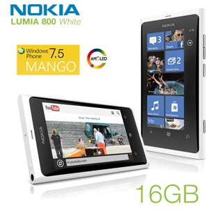 [IBOOD] Nokia Lumia 800 Windows Phone in weiß für nur 205,90 Euro inkl. Versand