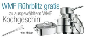 [AMAZON.DE] Eines von vielen WMF Produkten kaufen und WMF Rührblitz im Wert von 13,85 Euro gratis dazu!