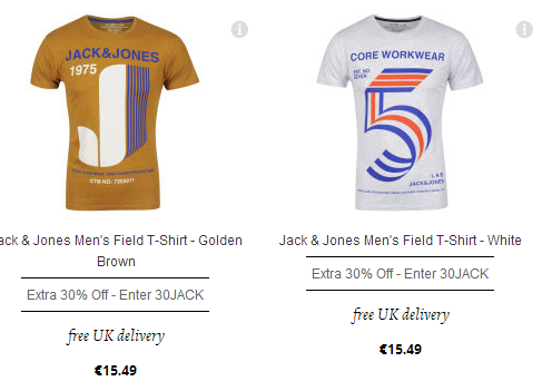 [THEHUT] 30% Zusatzrabatt auf Jack & Jones T-Shirts und 15% auf Hoodys