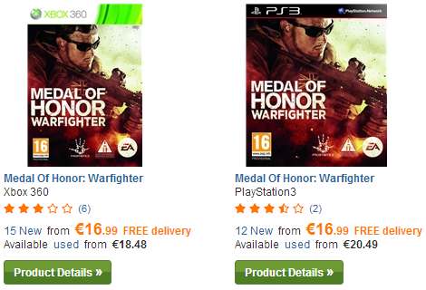 [PLAY.COM] Medal Of Honor: Warfighter für PS3 oder Xbox für je nur 16,99 Euro inkl. Versand