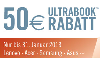 [CYBERPORT] 50,- Euro Rabatt auf teilnehmende Ultrabooks – Lenovo IdeaPad U510 MBM62GE für 499,- Euro