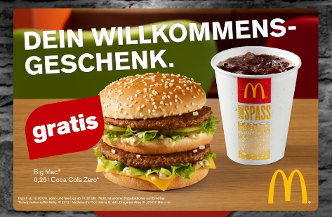 [MCDONALDS] Gratis! Kostenlosen Big Mac und Coke Zero durch neue “McDonalds Lieblingsretaurant” App abstauben
