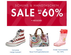[AMAZON.DE] Großer Schuh- und Handtaschen Sale mit Rabatten von bis zu 60%!