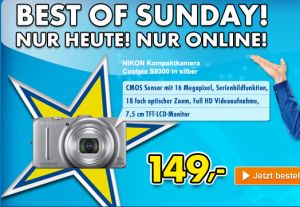 [EURONICS BEST OF SUNDAY DEAL] 16MP Digitalkamera Nikon Coolpix S9300 mit 18-Fach optischem Zoom für nur 149,- Euro inkl. Versand