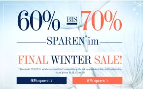 [DRESS-FOR-LESS] Nur noch heute! 60% bis 70% Rabatt im Final Winter Sale bei Dress-For-Less + 10,- Euro Newslettergutschein + Versandkostenfrei ab 100,- Euro!