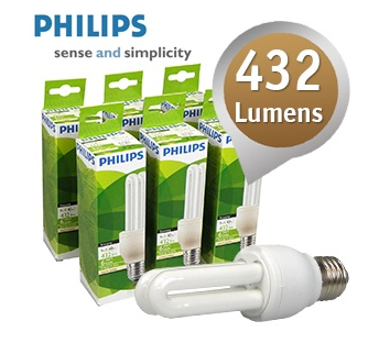 [iBOOD.DE] Philips 6er-Pack Energiesparlampen – 432 Lumen, 2700 K und 9 Watt für nur 15,90 Euro inkl. Versand