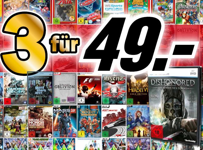 [AMAZON] Tipp! “3 Games für 49,- Euro” Aktion und viele Blu-rays zu guten Preisen – Aktion endet heute Nacht!