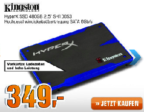 [SATURN SUPER SUNDAY] Riesen SSD! Kingston SSD SH100S3 480GB 2,5 Zoll für nur 349,- Euro!