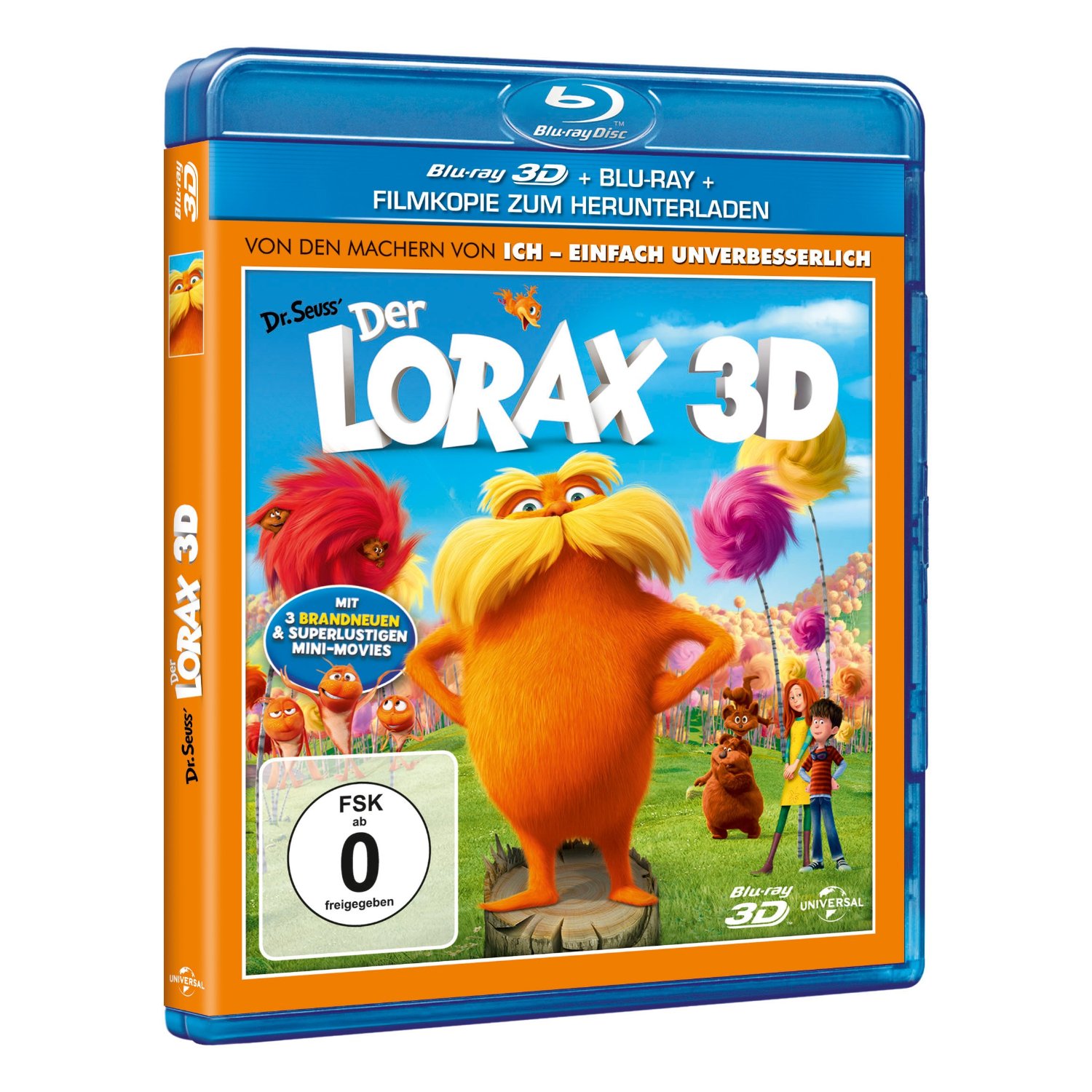 [AMAZON] Tipp! Der Lorax 3D (+ Blu-ray 3D + Digital Copy) [Blu-ray] für nur 9,97 Euro inkl. Versand