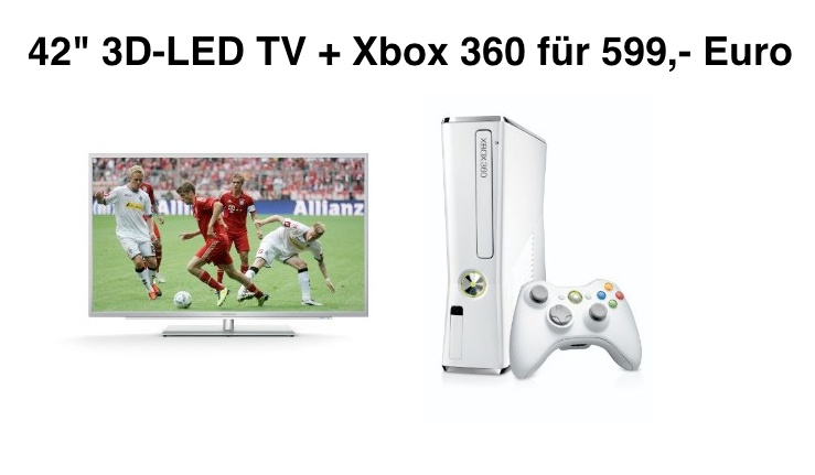 [AMAZON] Grundig 42 VLE 9270 SL 107 cm (42 Zoll) 3D LED-Backlight-Fernseher + Xbox 360 4GB White Limited Edition für nur 599,- Euro!