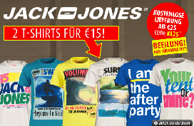 [MandMDirect.de] 2 Stück Jack & Jones T-Shirts für zusammen nur 15,- Euro + kostenloser Versand ab 25,- Euro Bestellwert!
