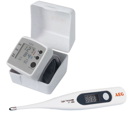 [AEG] OHA! Spar-Paket aus Blutdruckmessgerät mit 3-Werte-Anzeige und Fieberthermometer mit Messung in 60 Sek. für nur 8,99 Euro inkl. Versand (Vergleich 18,-)