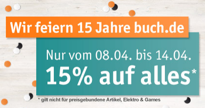 [BUCH.DE] 15% Rabatt auf viele Artikel im Onlineshop – z.B. Dexter Staffel 1 und 4 [Blu-ray] für nur 15,29 Euro