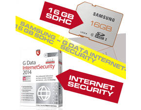 [MEINPAKET] OHA! Bundle aus Samsung 16GB SDHC-Speicherkarte + G DATA Internet Security 2014 nur 16,99 Euro inkl. Versand (Vergleich 31,20)