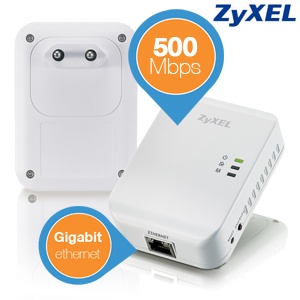 [iBOOD] ZyXEL 2er-Pack 500 Mbps Powerline Gigabit Ethernet Adapter für nur 45,90 Euro inkl. Versand (Vegrleich 73,60 Euro)