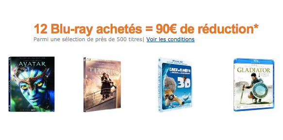 [AMAZON.FR] Wieder da! Rabattaktion in Frankreich! Kauft 12 Blu-rays und erhaltet 90,- Euro Rabatt dank eines Gutscheincodes!