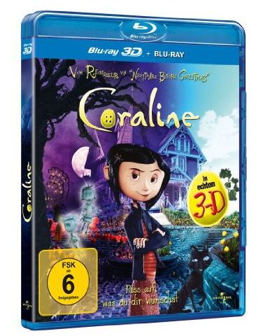 [AMAZON] Tipp! Coraline (+ Blu-ray) [Blu-ray 3D] für nur 8,- Euro inkl. Versand