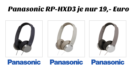 [SATURN SUPER SUNDAY] Panasonic RP-HXD3 Kopfhörer für nur 19,- Euro in schwarz, weiss oder braun!