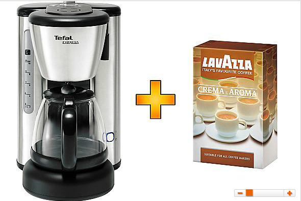 [SATURN SUPER SUNDAY] Kaffeemaschine TEFAL CM 430 D + 500 g Crema E Aroma Kaffee für nur 24,- Euro