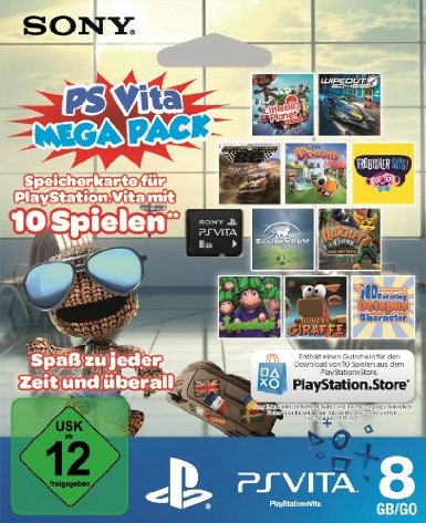 [AMAZON] PlayStation Vita Mega Pack 1: 8GB Speicherkarte inkl. Games nur 39,99 Euro inkl. Versand – z.B. PS Vita, WipeOut 2048, MotorStorm RC, Ratchet and Clank: Size Matters u.v.m.
