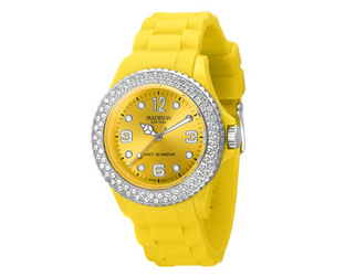 [ONEDEALONEDAY.DE] Knaller! Damenuhr Madison Juicy Glamour Swarovski in gelb oder orange für je nur 12,82 Euro inkl. Versand