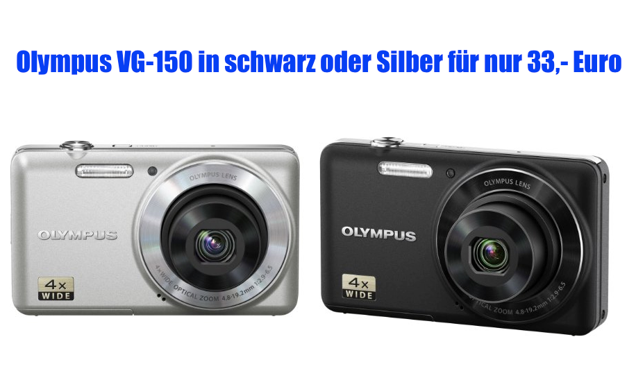 [SATURN SUPER SUNDAY] 12 MP Digitalkamera Olympus VG-150 mit 4-fach optischem Zoom für nur 33,- Euro!