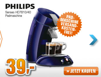 [SATURN SUPER SUNDAY] Philips Senseo HD7810/40 blueberry für nur 39,- Euro!