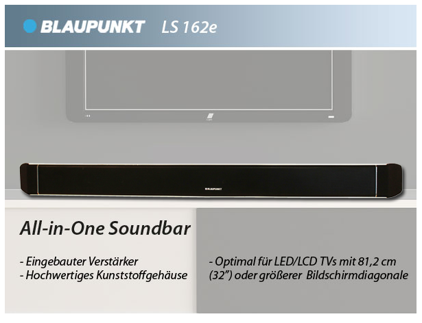 [EBAY WOW! #1] Blaupunkt LS162e 2.0 Soundbar 50W RMS Slim Design für nur 79,- Euro inkl. Versandkosten!