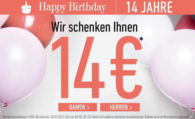 [DRESS-FOR-LESS] Happy Birthday Dress-for-Less! Nur noch heute 14,- Euro Rabatt auf Alles mit MBW 100,- Euro + 10,- Euro Newslettergutschein