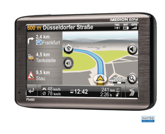 [EBAY.DE] B-Ware Schnäppchen! MEDION P5460 Navigationsgerät mit 4GB Speicher, TMC-Pro 5″-Display, Bluetooth und Kartenmaterial für Europa für nur 89,99 Euro inkl. Versand