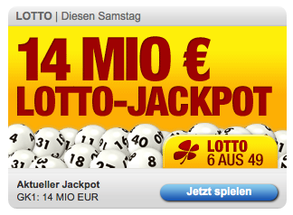 [LOTTO24] Endspurt! Nur noch heute – Online Lotto um den fetten Jackpot spielen – ganze 3 Felder für den Preis von 1 Feld!