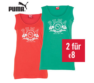[MANDMDIRECT.DE] 2 Puma Tank-Tops für Damen für nur 8,- Euro oder 2 Jack & Jones Polos für nur 18,- Euro!