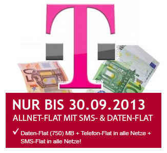 [LOGITEL] Bis 20 Uhr! Original Telekom All-Inklusive Tarif mit 750MB LTE ab 19,95 Euro monatlich (Nichtstudenten 22,45 Euro)