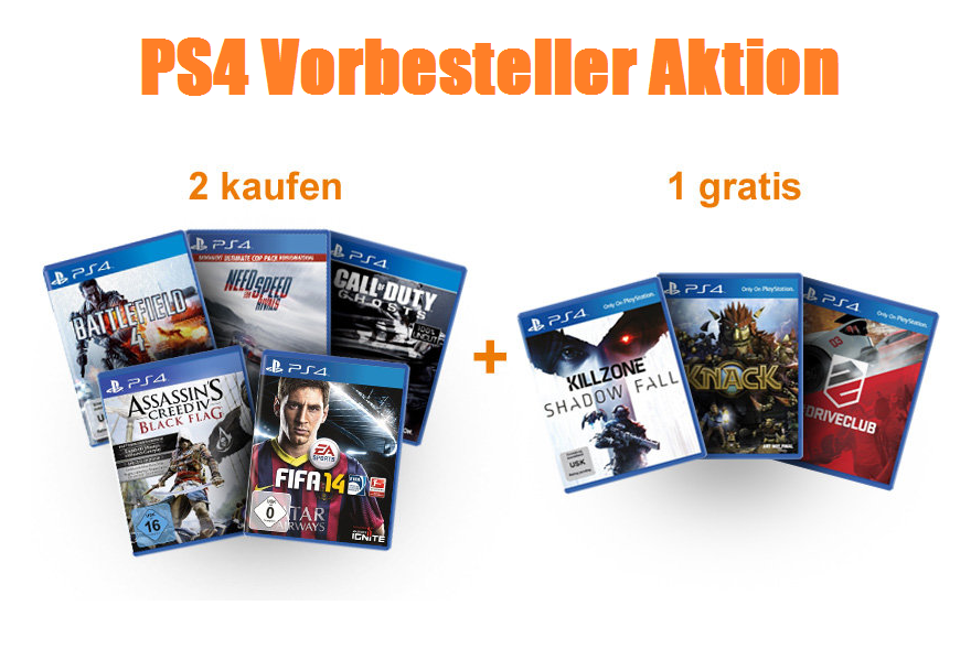 [AMAZON.DE] Wieder online für PS4 Vorbesteller! PS4 Games! 2 Games vorbestellen und 1 weiteres Game gratis erhalten!