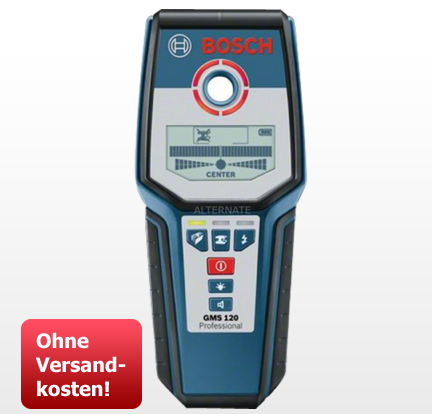 [ZACKZACK.DE]  Multidetektor Bosch “GMS 120 Professional” für nur 79,90 Euro inkl. Versand!