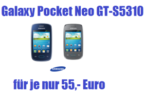 [SATURN SUPER SUNDAY] Einsteiger-Smartphone Samsung Galaxy Pocket-Neo GT-S5310 für nur 55,- Euro!