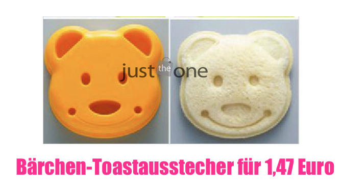 [GADGETWELT.DE] Eltern anwesend? Damit das Schulbrot nicht mehr mit nach Hause kommt – Bärchen-Toastausstecher für 1,47 Euro inkl. Versandkosten!