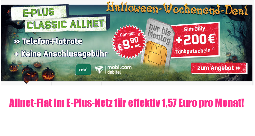 [GETMOBILE.DE] E-Plus Classic Allnet-Flat für effektiv nur 1,57 Euro pro Monat abstauben!
