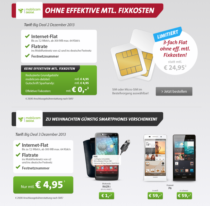 [SPARHANDY] Big Deal! Flat M Internet Tarif im o2-Netz effektiv komplett gratis – oder mit Smartphone für 4,95 Euro monatlich!