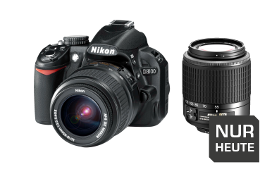 [SATURN] Nikon Einsteigerset mit Nikon D 3100 Spiegelreflexkamera und 18-55II mm + 55-200mm Objektiven für 349,- Euro