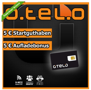 [EBAY.DE] Knaller! O.tel.o Prepaid Simkarte mit 5,- Euro Startguthaben komplett kostenlos bei Ebay abstauben!