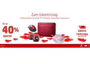 [HP.COM] Elektronik und Zubehör von HP zum Valentinstag bis 40% reduziert – z.B. X3300 Wireless Maus für 10,- Euro!