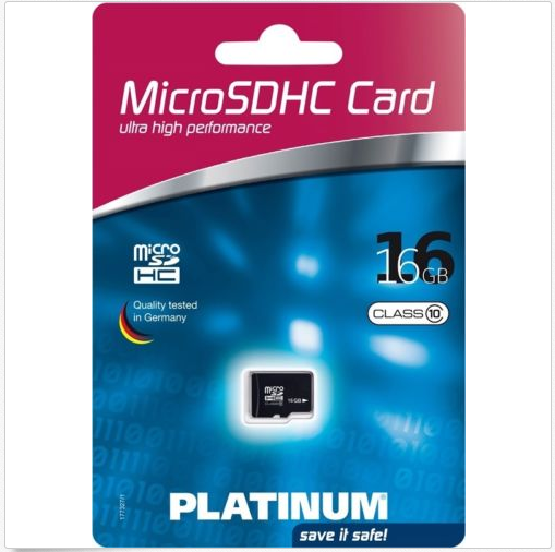 [EBAY.DE] Platinum 16GB Micro SDHC Class 10 Speicherkarte für nur 8,99 Euro inkl. Versand!