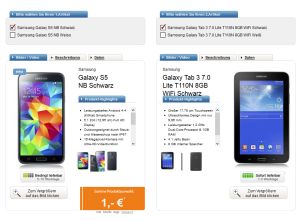 [LOGITEL] Ende morgen! Das neue Samsung Galaxy S5 + Samsung Galaxy Tab 3 7.0 inkl. Telekom Complete Comfort M (alles Flat) schon ab 39,95 Euro im Monat