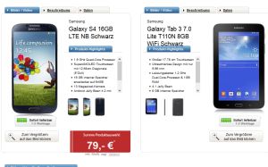 [LOGITEL] E-Plus MTV Mobile 2014 Tarif und Samsung Galaxy S4 + Galaxy Tab 3 7.0 Lite für einmalig 79,- Euro + 19,95 Euro pro Monat